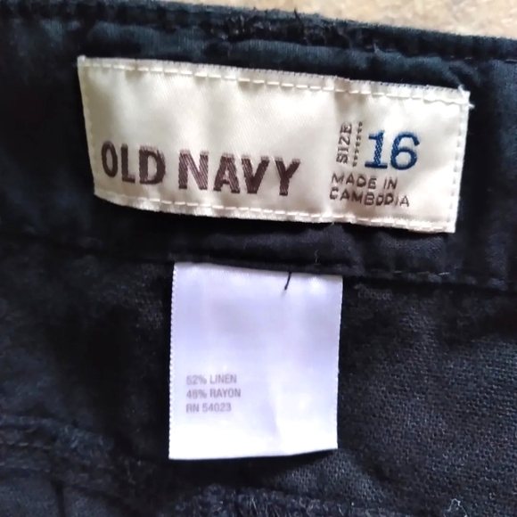 Old Navy button front linen blend utility skirt, size 16 - Picture 4 of 6